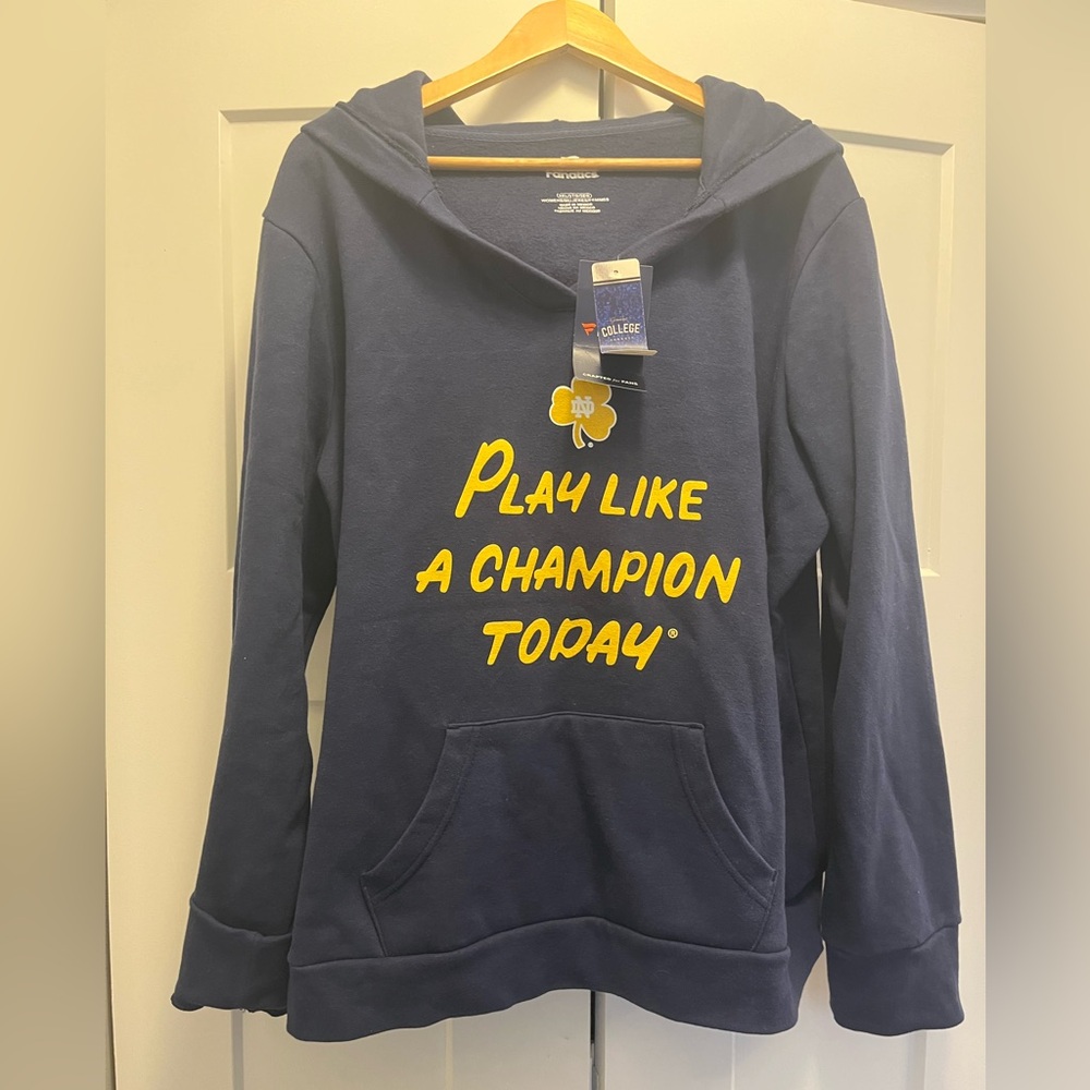 Fanatics Notre Dame Sweatshirt- Play Like A Champion Today.